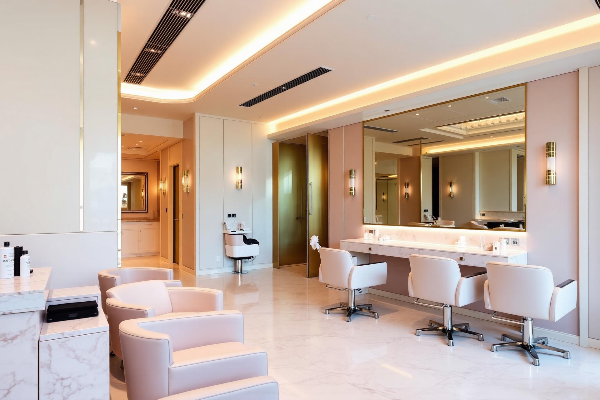 Luxurious interior of Eternal Lotus Ladies Salon & Spa in Dubai